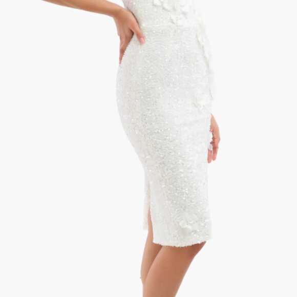 White Sequin Helsi Dress - Picture 3 of 3